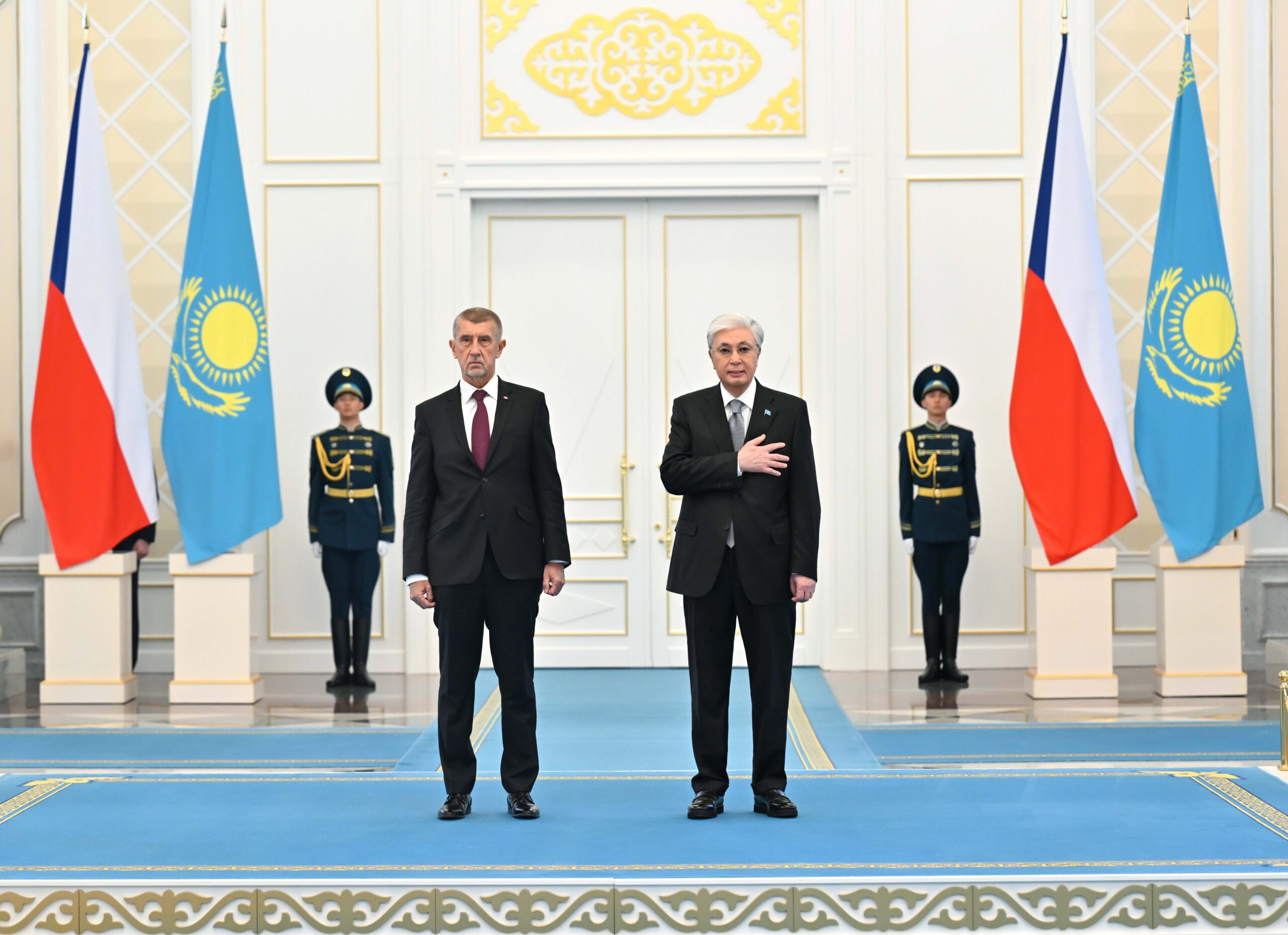 Президент Казахстана Касым-Жомарт Токаев и Премьер-министр Чехии Андрей Бабиш